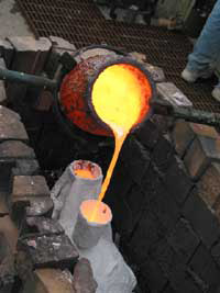 Pouring Bronze